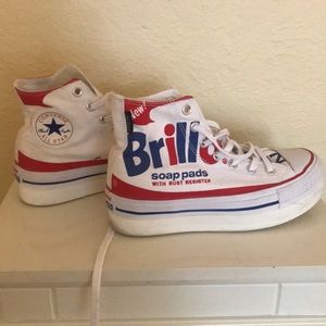 Custom platform Andy Warhol Converse sneakers